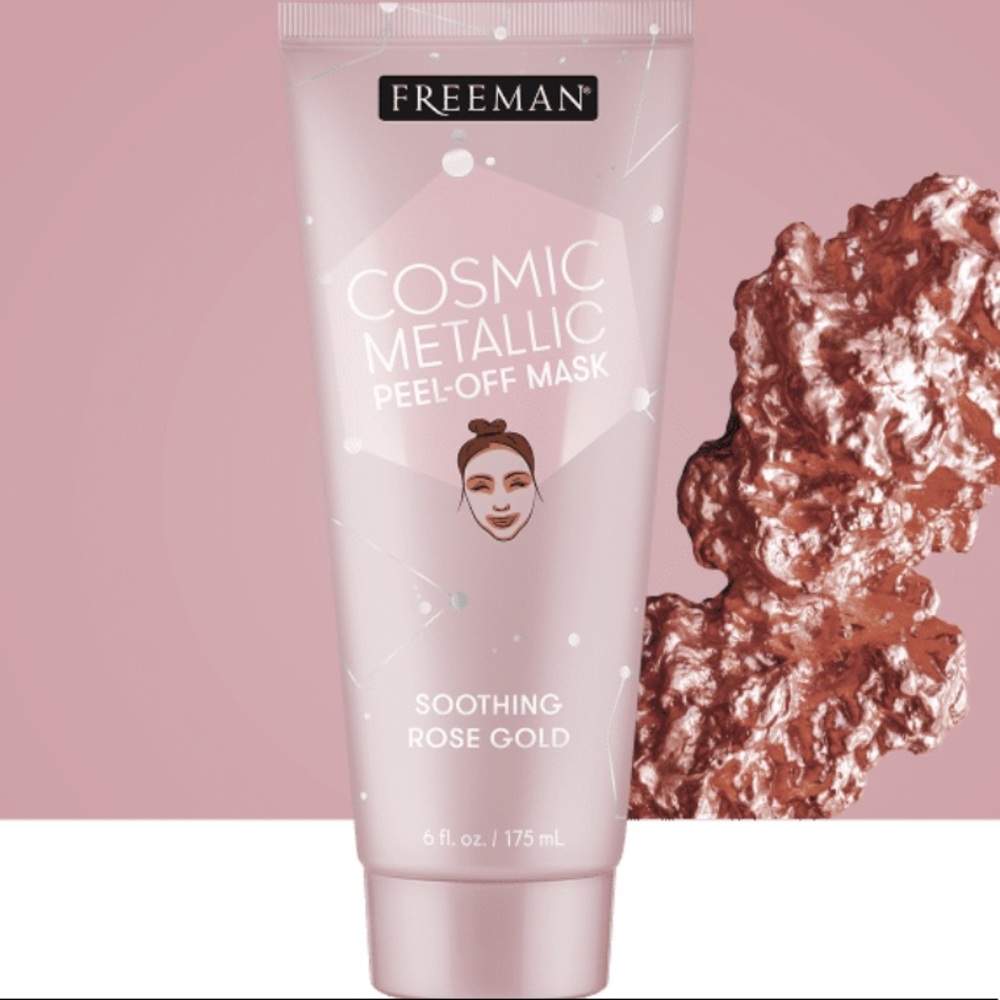 🔥5/$25🔥Freeman Beauty Cosmic Metallic Peel- Off Face Mask: Soothing Rose Gold